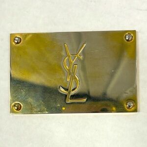 Vintage YSL Purse Mirror Compact with Black Fabric Case
